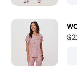 Marble pink FIG scrubs set